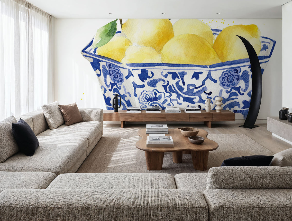 Elegant Lemons Mural Wallpaper - room preview 06