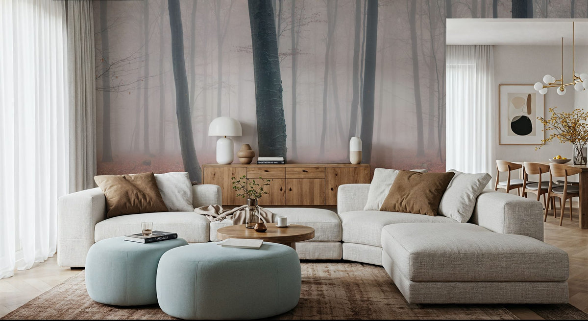 Red Autumn Leaves Mural Wallpaper - room preview 06