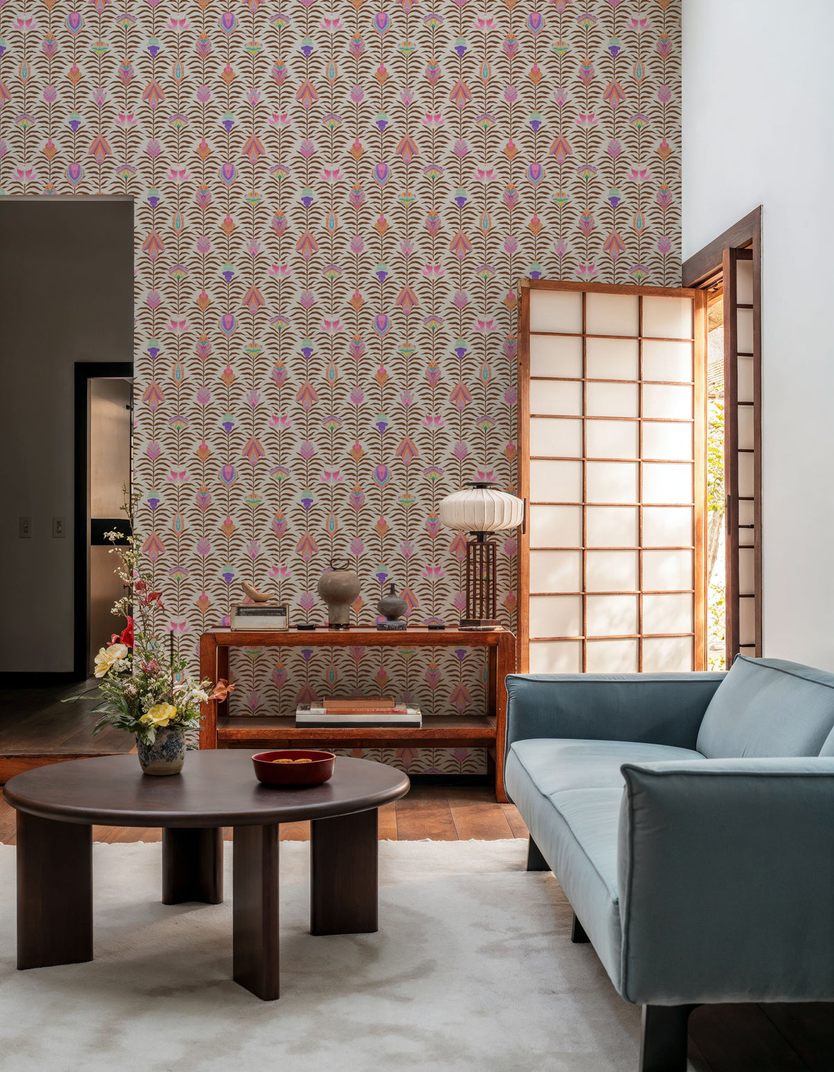 Marble Papers Flowers V.2, Earth Mural Wallpaper - room preview 06