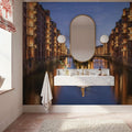 Canal Twilight Mural Wallpaper - room preview 06