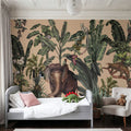 Jungle Kingdom, Beige Mural Wallpaper - room preview 06
