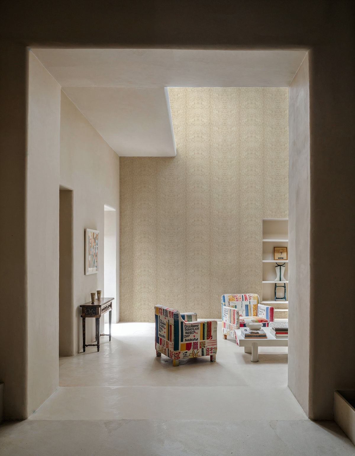 Burl Wood, Ecru Mural Wallpaper - room preview 06
