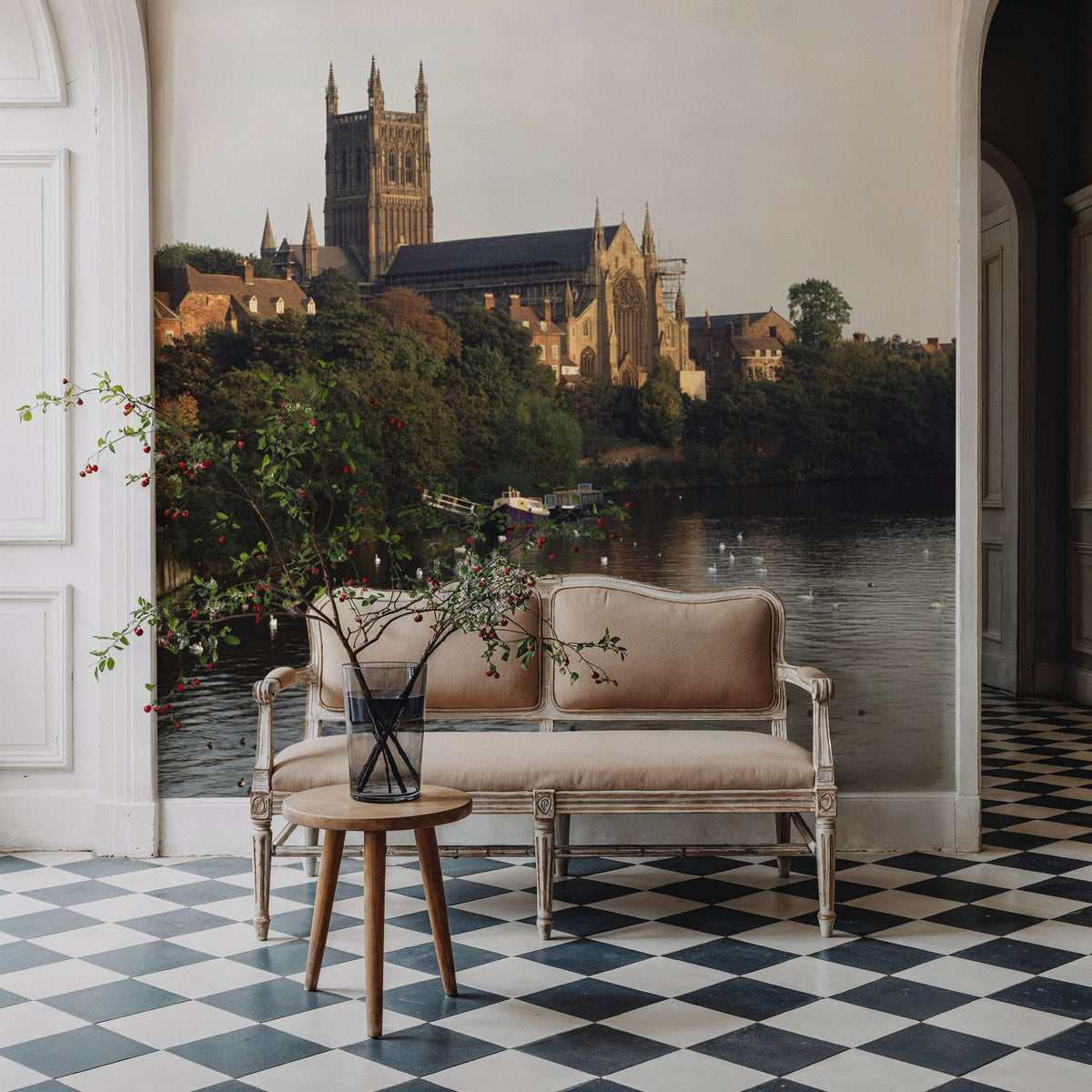 Cathedral Riverfront Mural Wallpaper - room preview 06