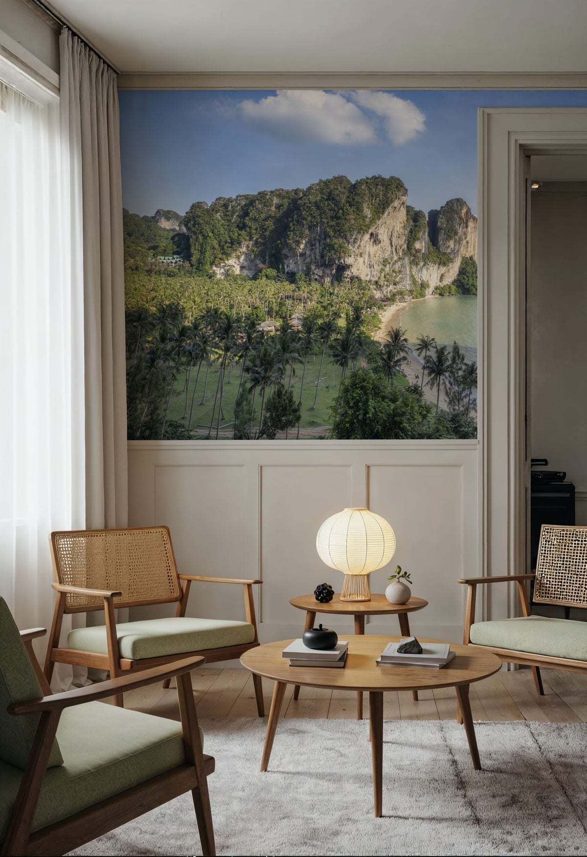Turquoise Cove Mural Wallpaper - room preview 06