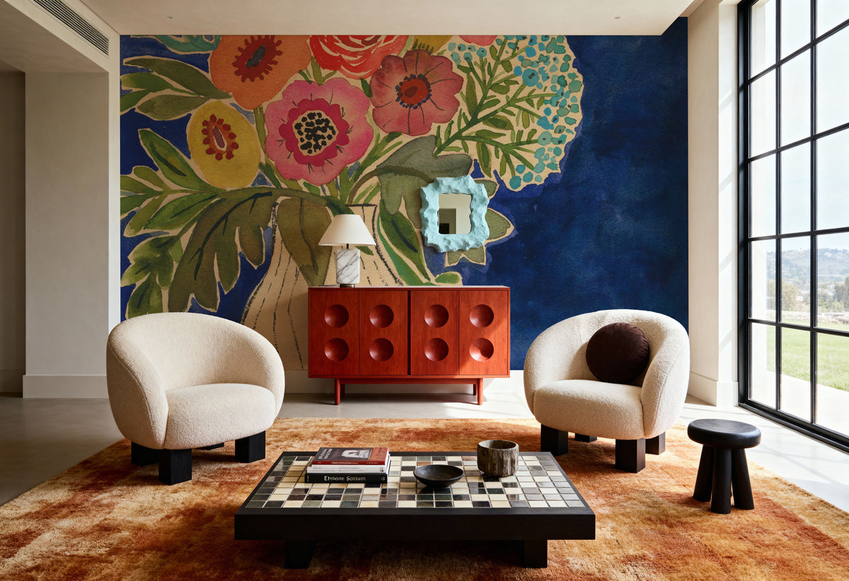 Hopeful Blooms I Mural Wallpaper - room preview 06