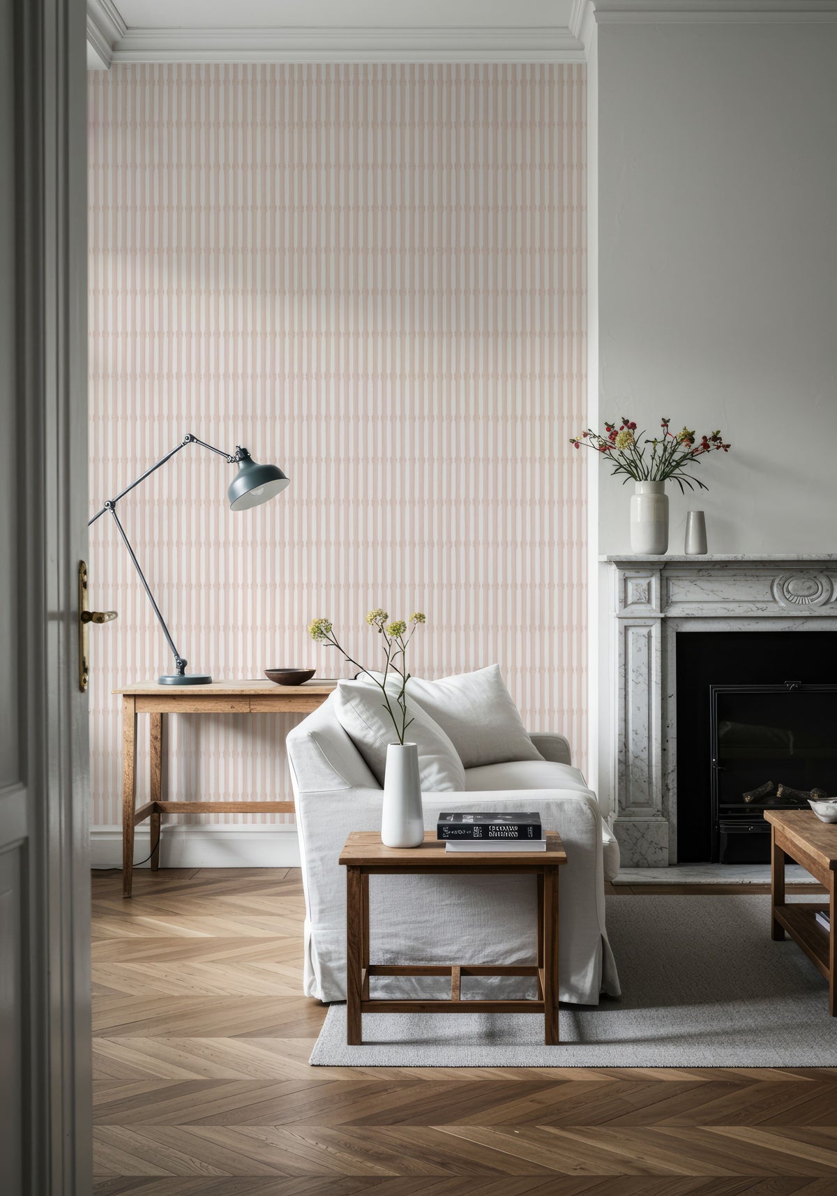Bamboo Stripes, Ballet Slippers Mural Wallpaper - room preview 06