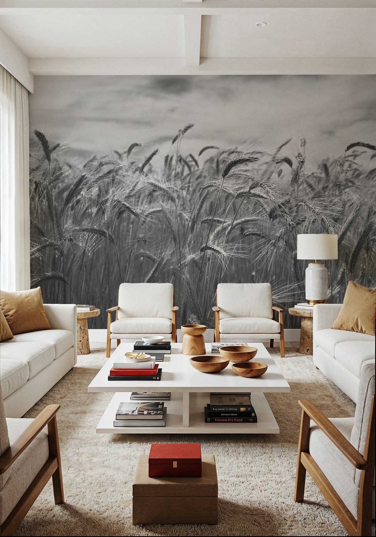 Whispering Harvest Mural Wallpaper - room preview 06