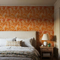 Harvest Sprig Orange Mural Wallpaper - room preview 06