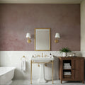 Subtle Plaster Wall, Soft Pink Mural Wallpaper - room preview 06