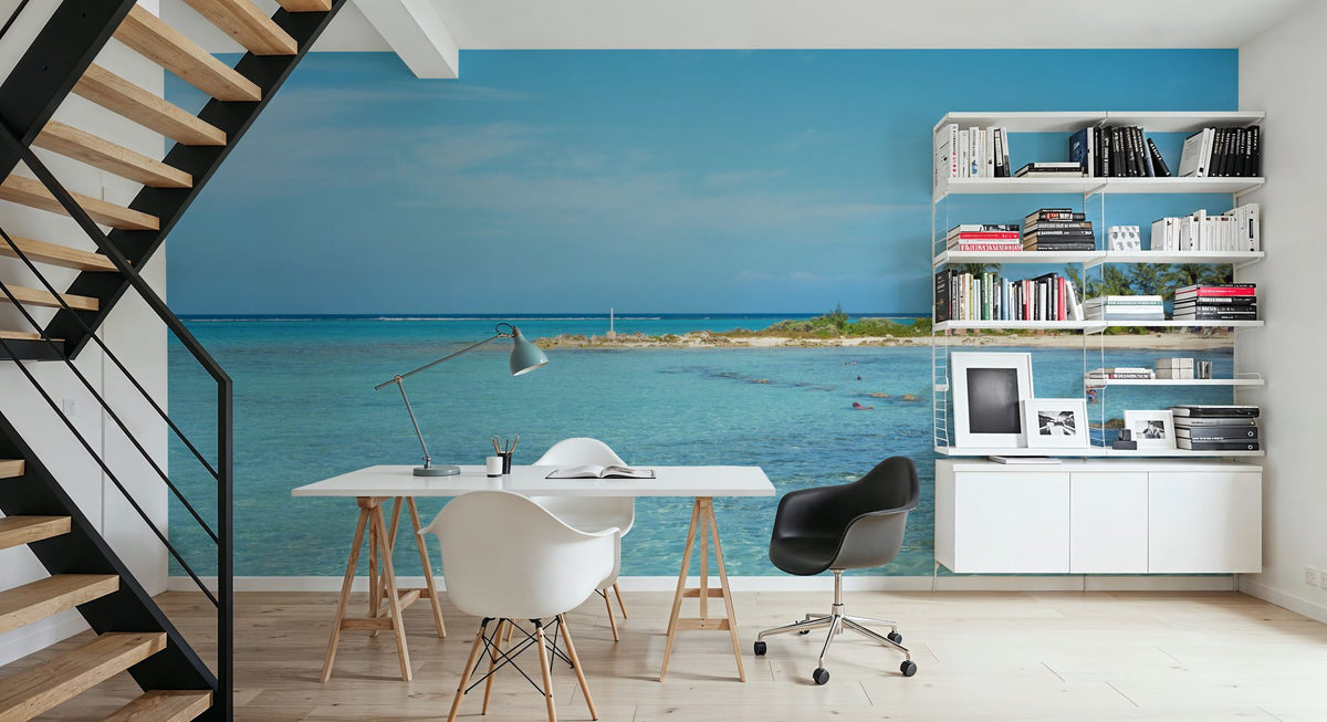 Turquoise Paradise Mural Wallpaper - room preview 06
