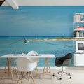 Turquoise Paradise Mural Wallpaper - room preview 06