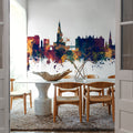Exeter England Skyline Blue & Bronze Mural Wallpaper - room preview 06