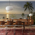 Golden Palm Shore Mural Wallpaper - room preview 06