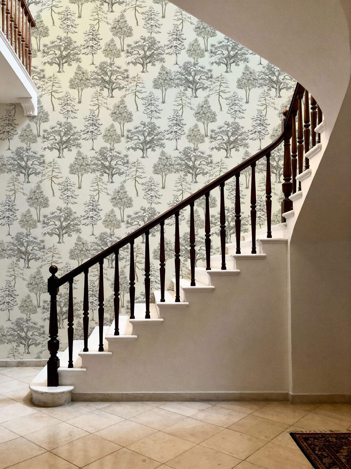 Park Trees, Off White Mural Wallpaper - room preview 06