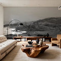 Peggy's Cove Lighthouse BW Mural Wallpaper - room preview 06