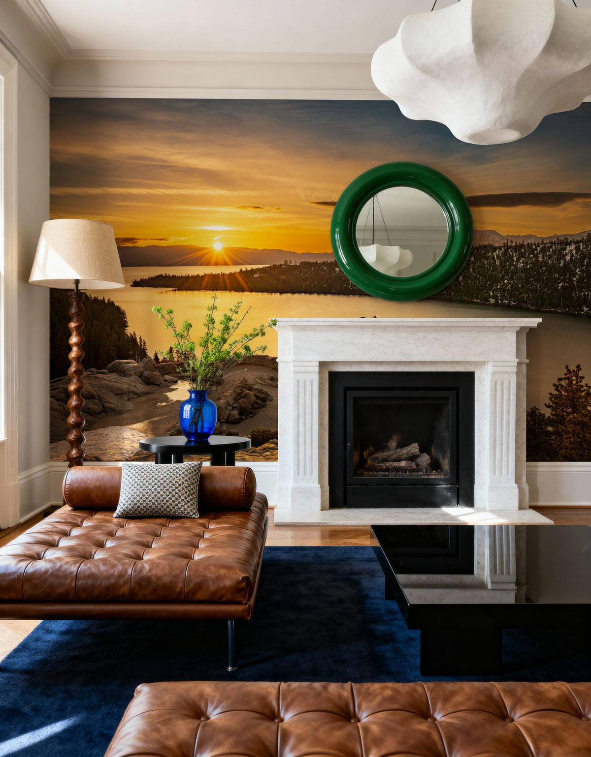 Emerald Sunrise Mural Wallpaper - room preview 06