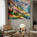 Colorful Mountain Valley Landscape Mural Wallpaper - room preview 06