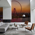 Sunset Ferris Wheel Mural Wallpaper - room preview 06