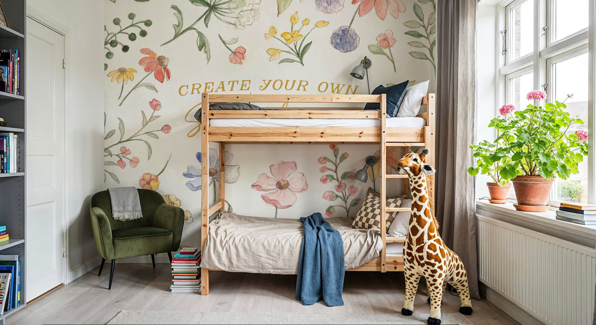 Wild Blooms VI Mural Wallpaper - room preview 06