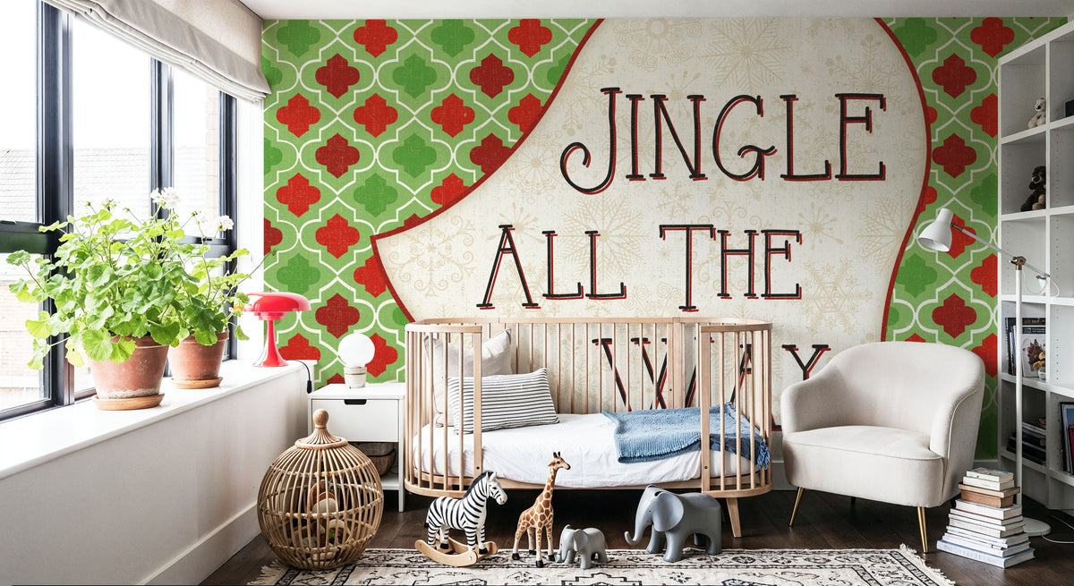 Festive Thoughts III Mural Wallpaper - room preview 06