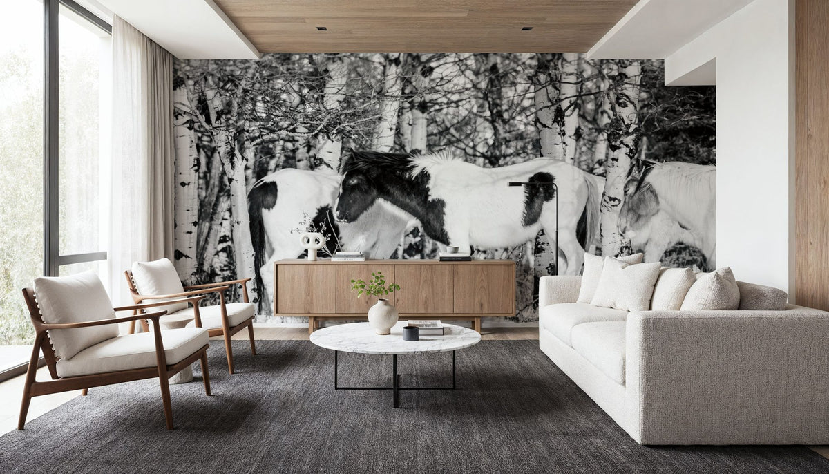 Winter Herd Mural Wallpaper - room preview 06