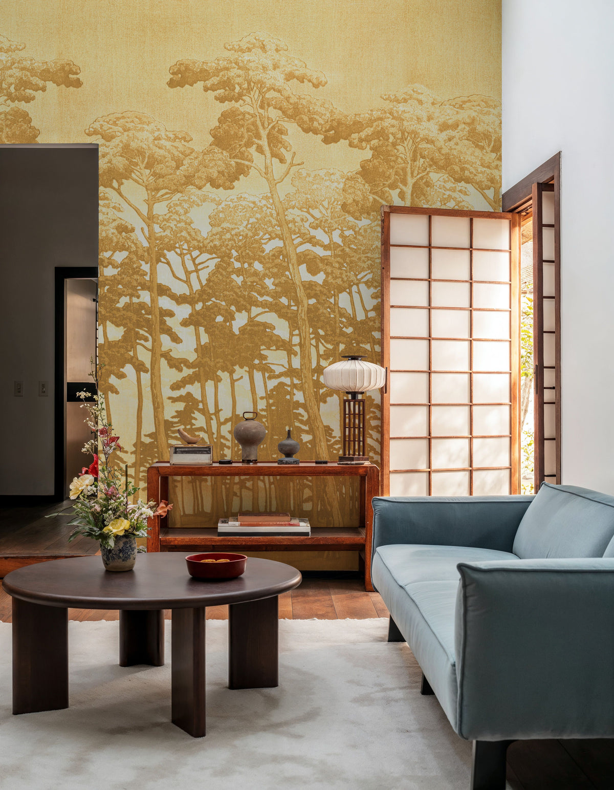 Tranquil Pinescape, Sunflower Mural Wallpaper - room preview 06