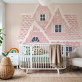 Gingerbread Dream House II Pink Mural Wallpaper - room preview 06