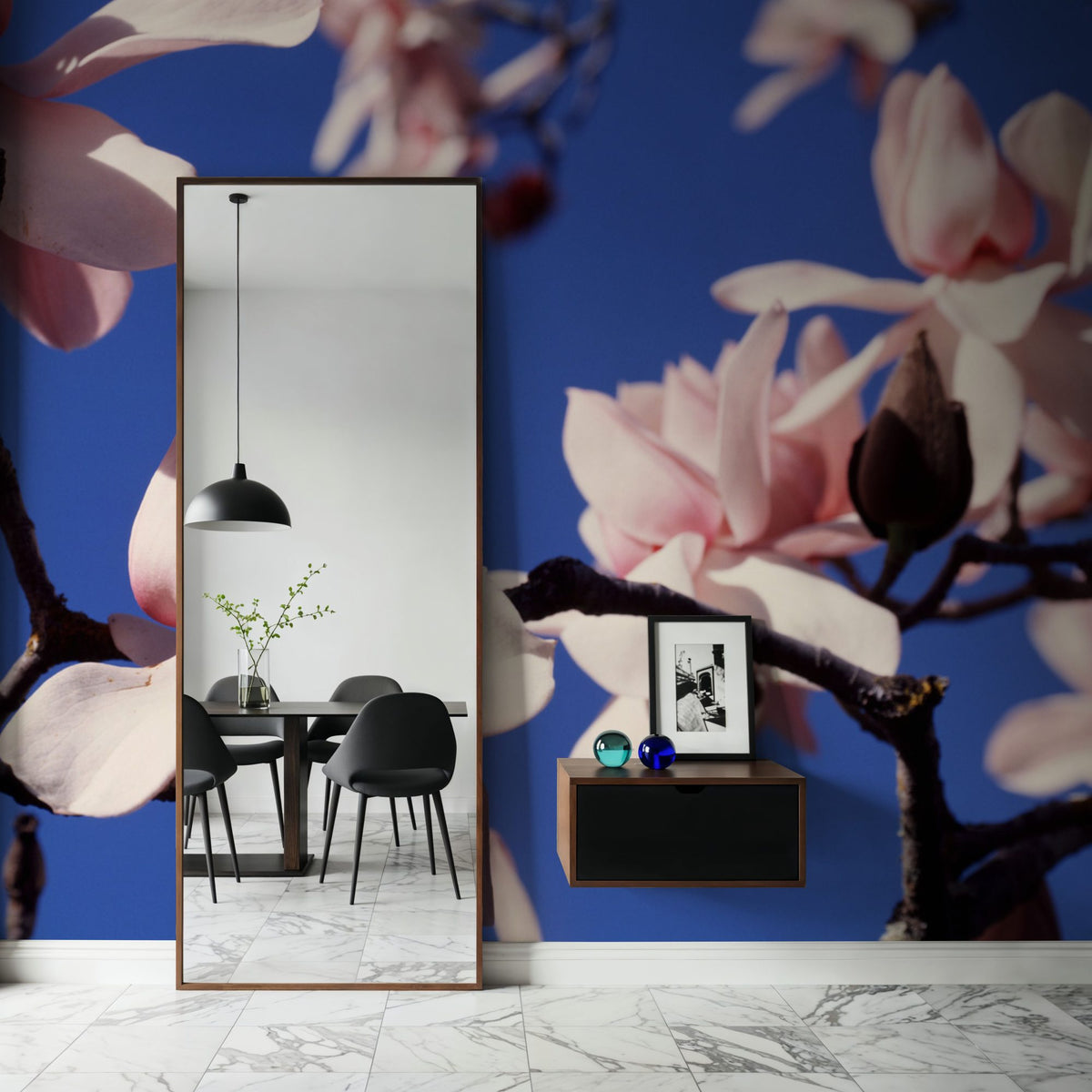 Blush Magnolia Sky Close Up Mural Wallpaper - room preview 06