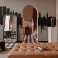 The Hauge Netherlands Skyline Concrete Mural Wallpaper - room preview 06