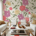 Retro Clematis Mural Wallpaper - room preview 06