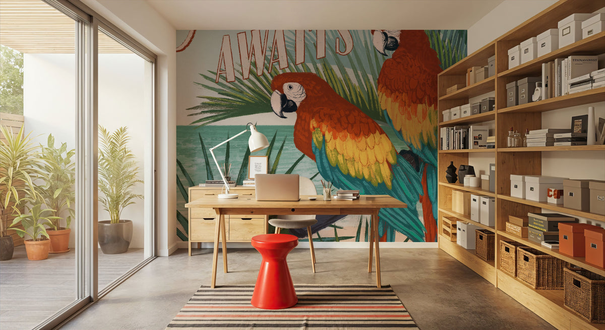 Welcome to Paradise V Mural Wallpaper - room preview 06