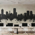 Wellington New Zealand Skyline Concrete Mural Wallpaper - room preview 06