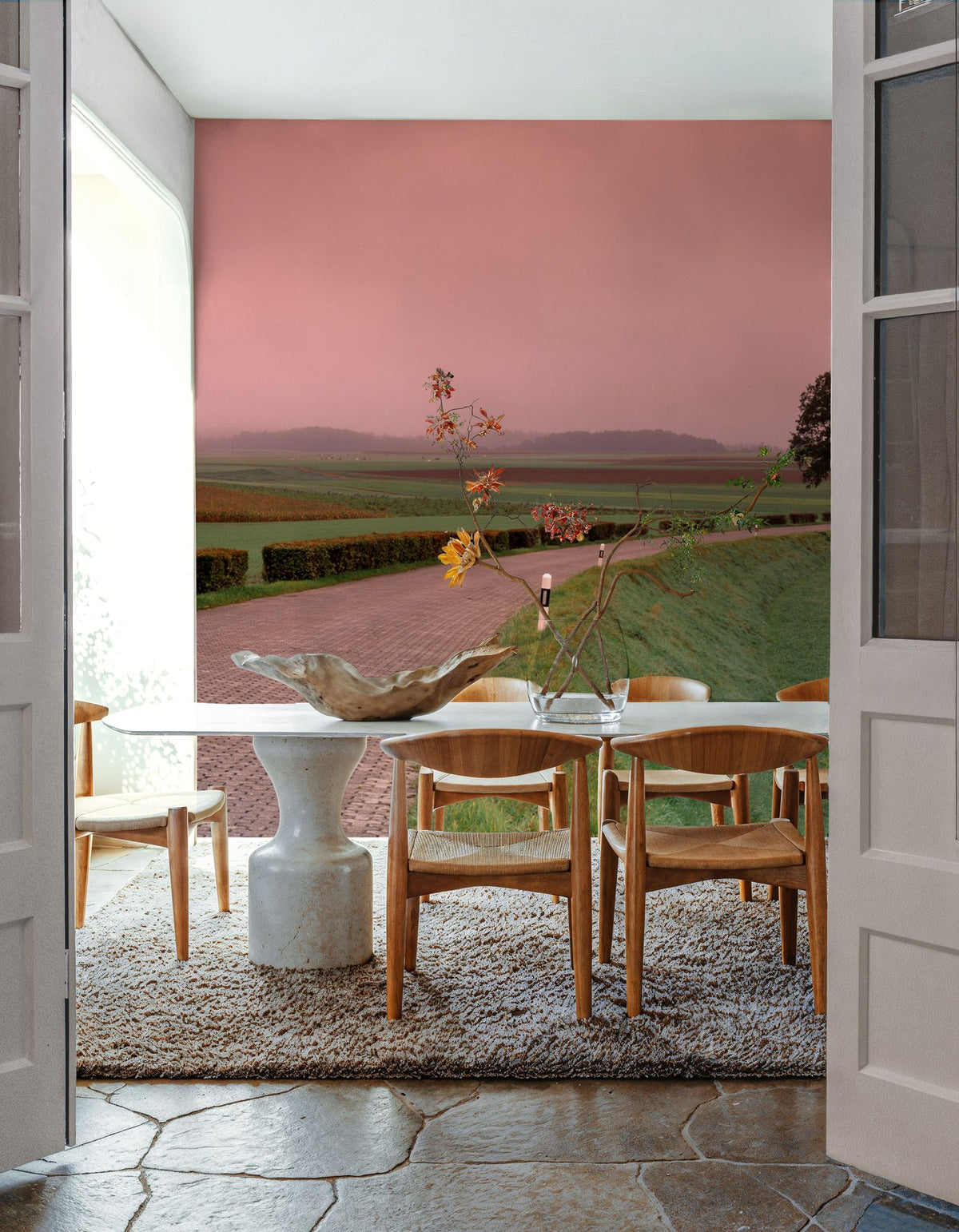 Country Path Sunset Mural Wallpaper - room preview 06