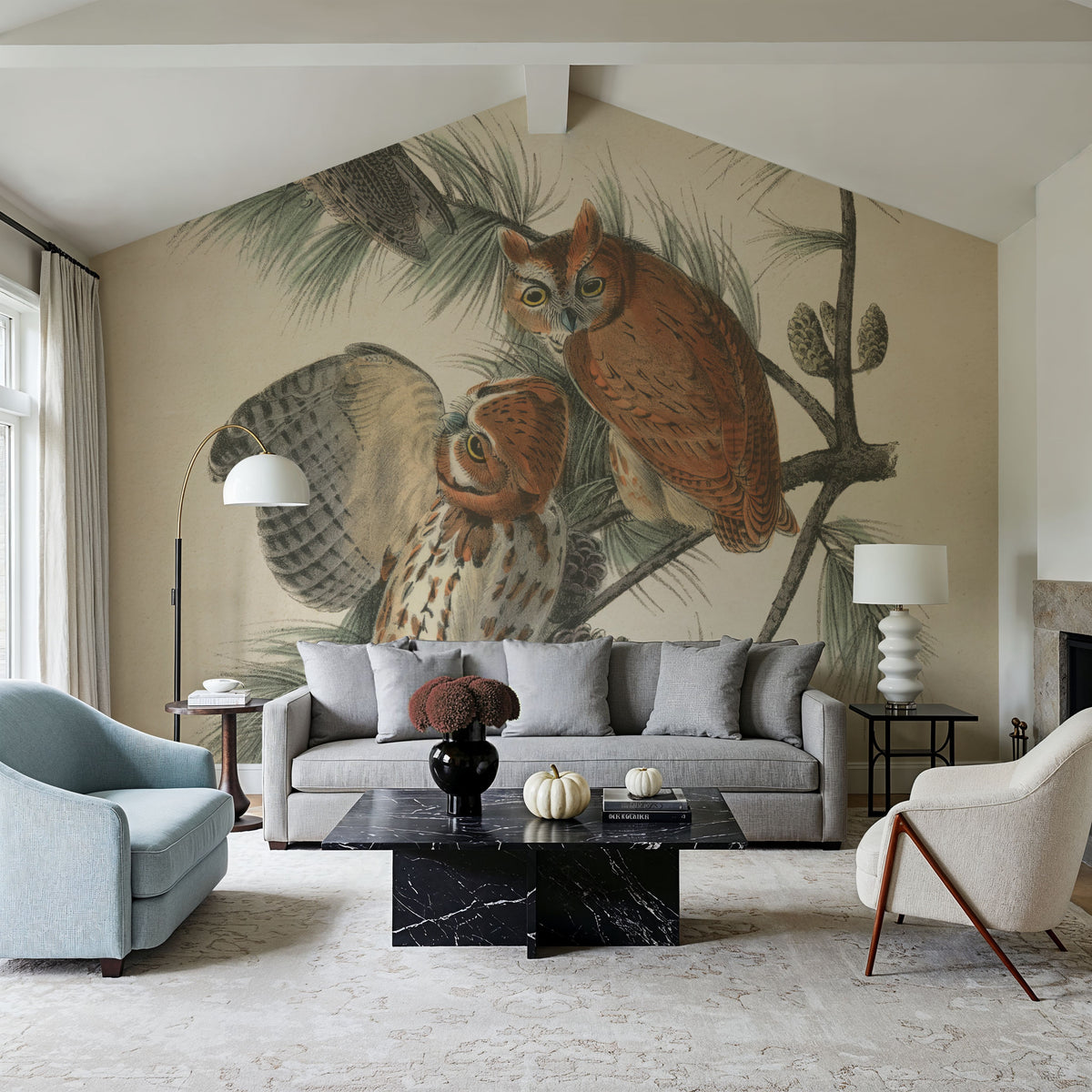 Forest Owls I Mural Wallpaper - room preview 06
