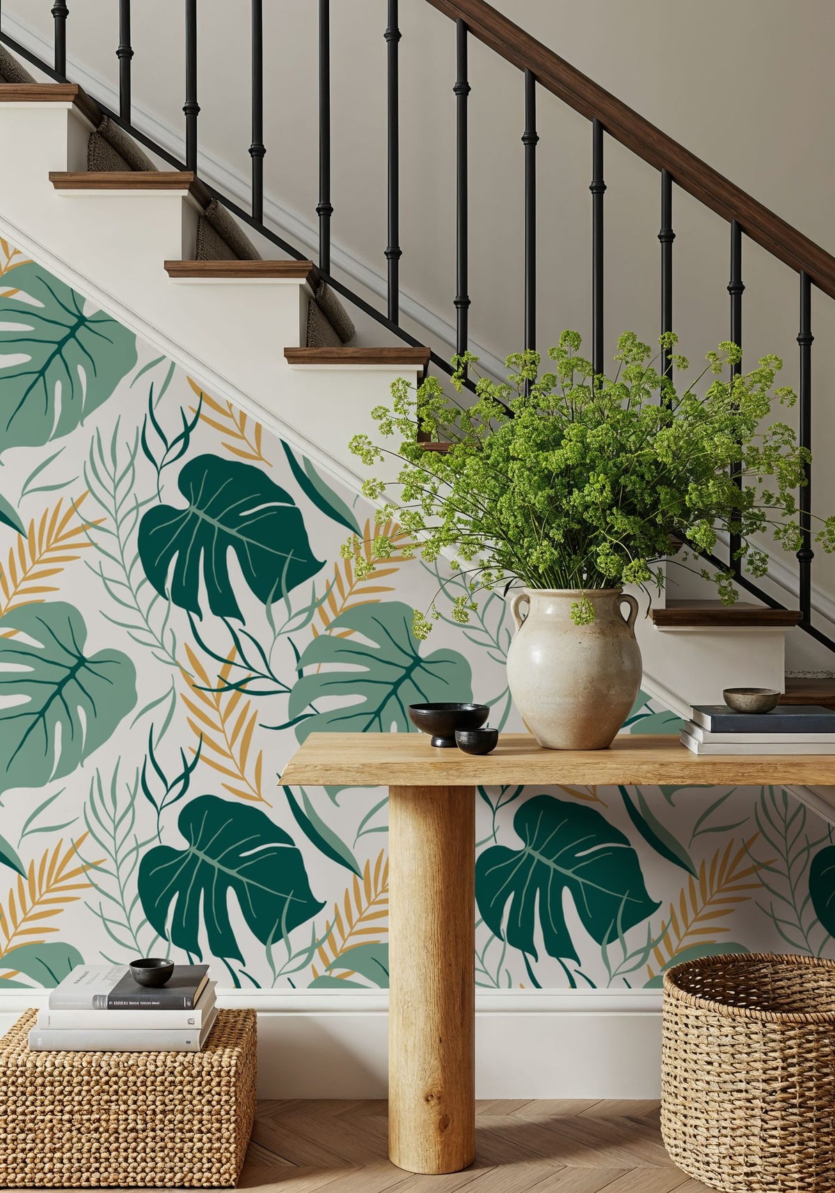 Tropic Monstera Mural Wallpaper - room preview 06