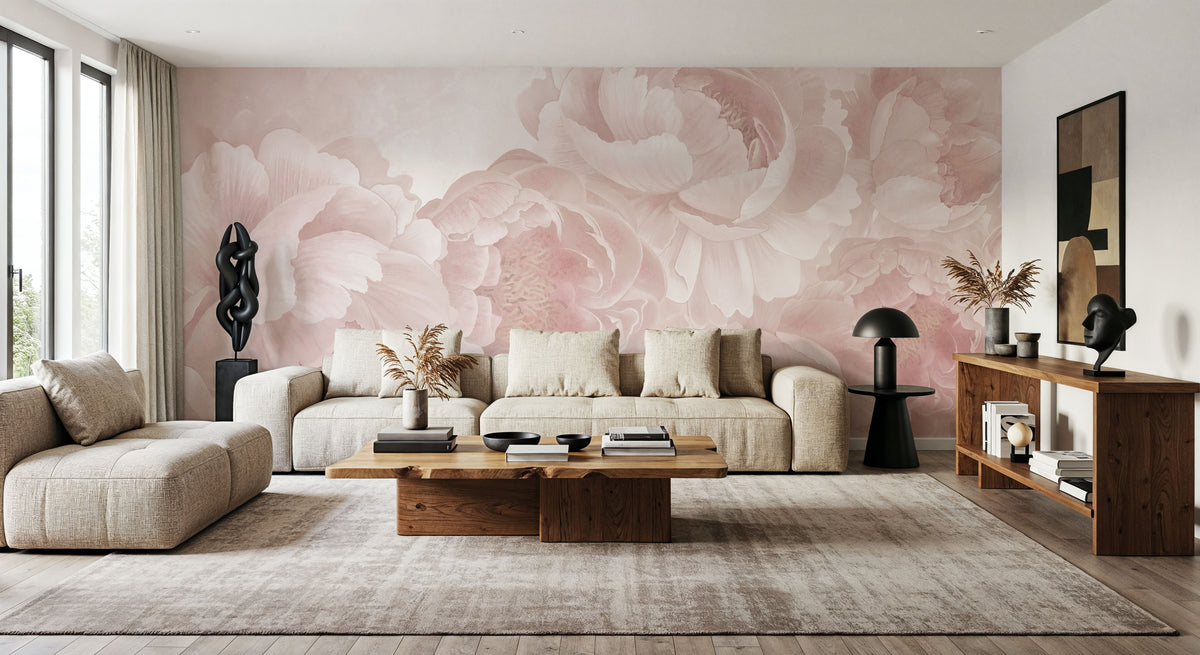 Peony Love Mural Wallpaper - room preview 06