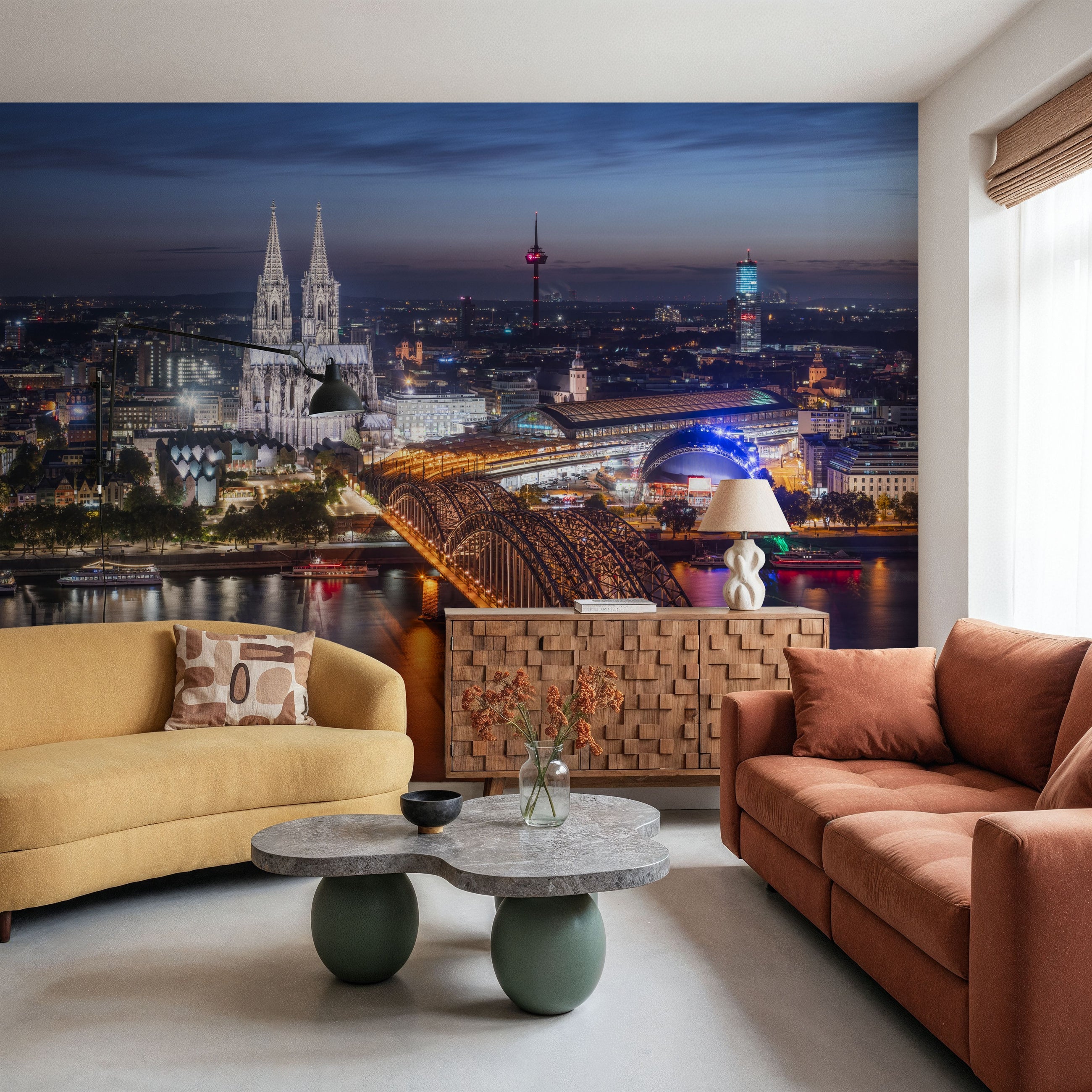 Cologne Cathedral Dusk Dark Mural Wallpaper