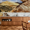 Canyon Stripes Mural Wallpaper - room preview 06