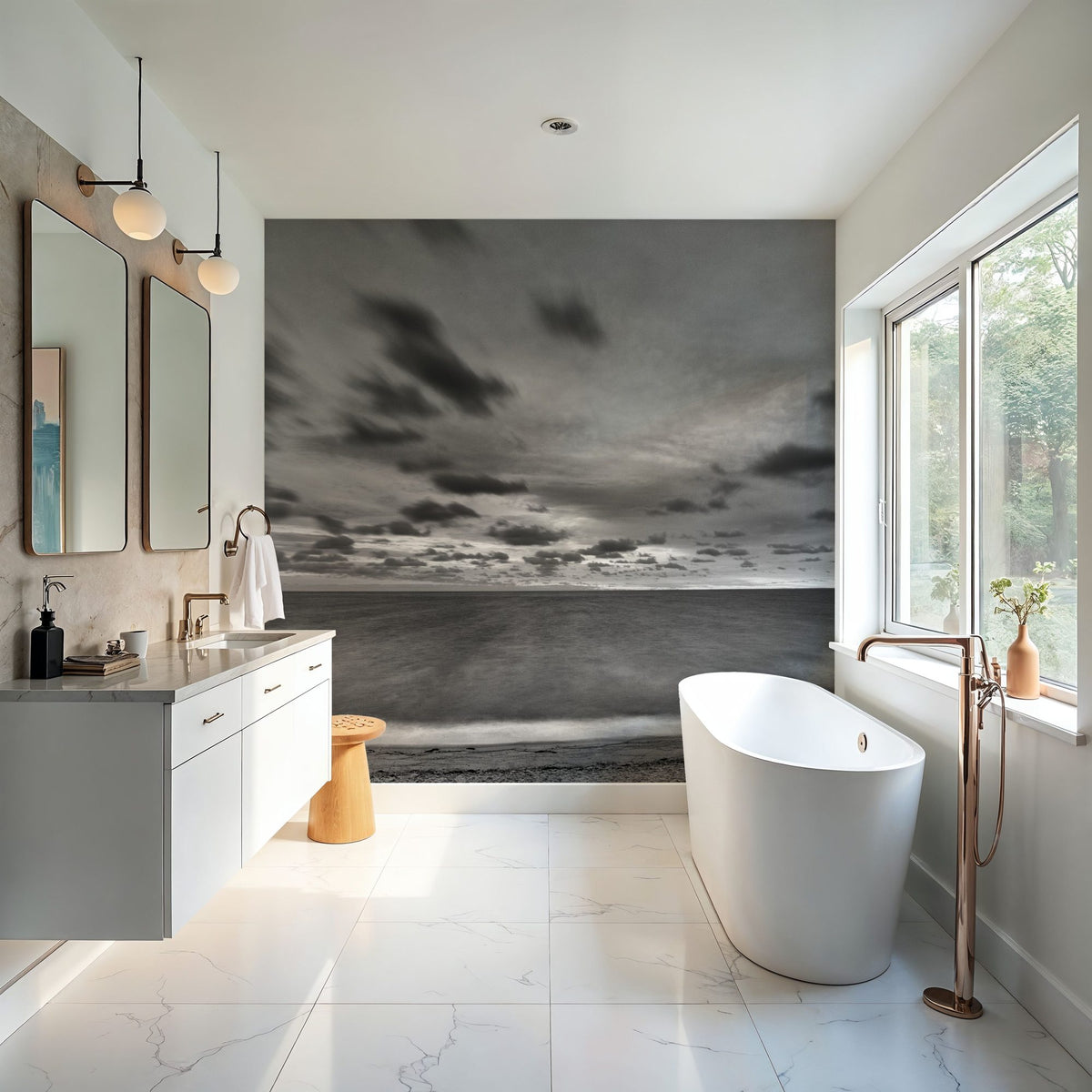 Endless Ocean Mural Wallpaper - room preview 06