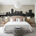 Toledo Ohio Skyline Concrete Mural Wallpaper - room preview 06
