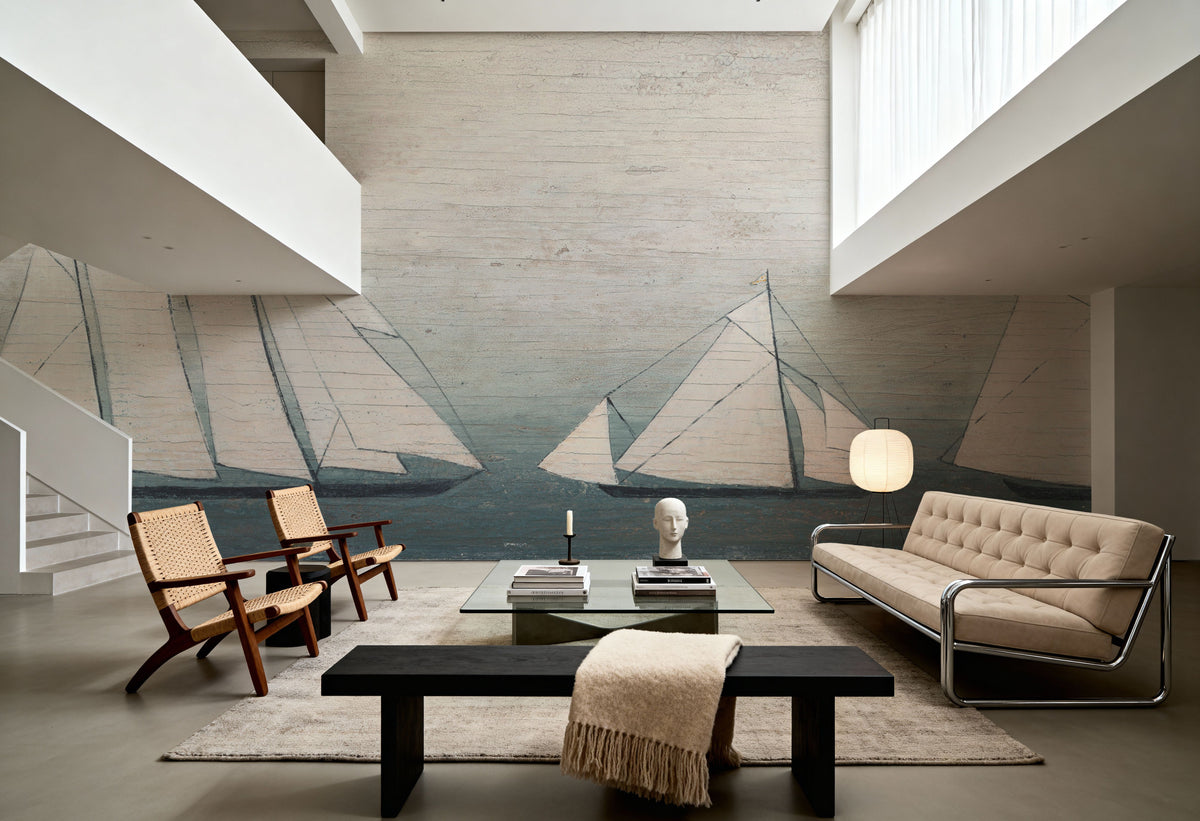 Sailing Ships I Mural Wallpaper - room preview 06