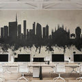 Milan Italy Skyline Concrete Mural Wallpaper - room preview 06