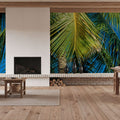 Azure Palms Vertical Mural Wallpaper - room preview 06