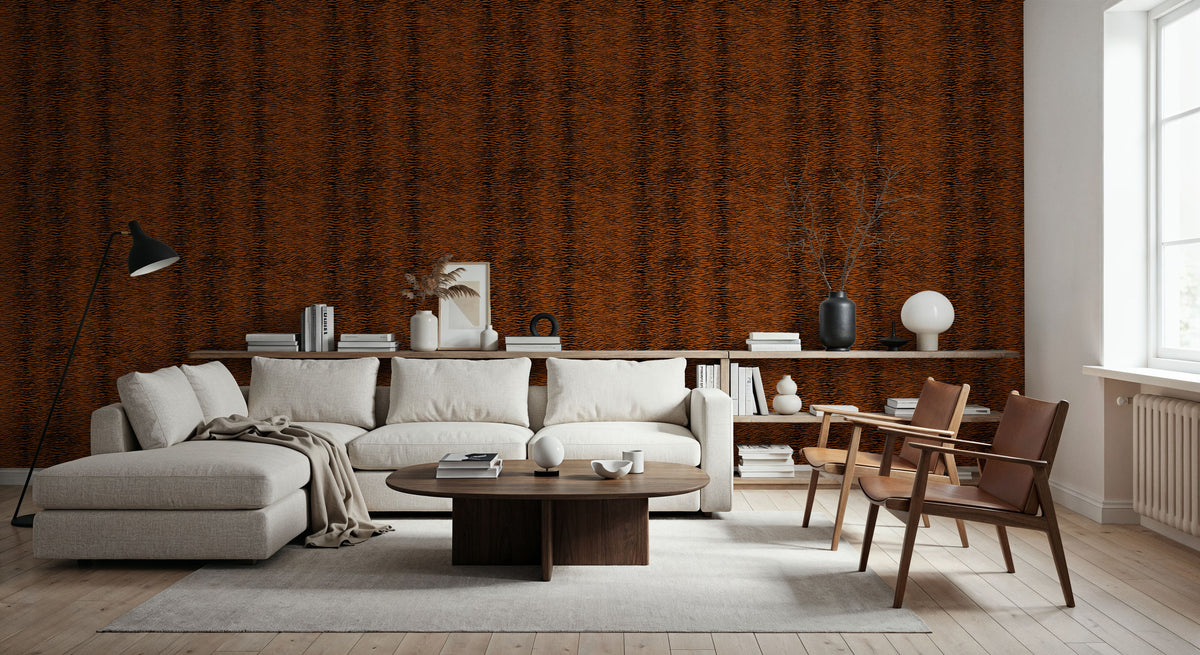 Panthera Tiger, Pumpkin Mural Wallpaper - room preview 06