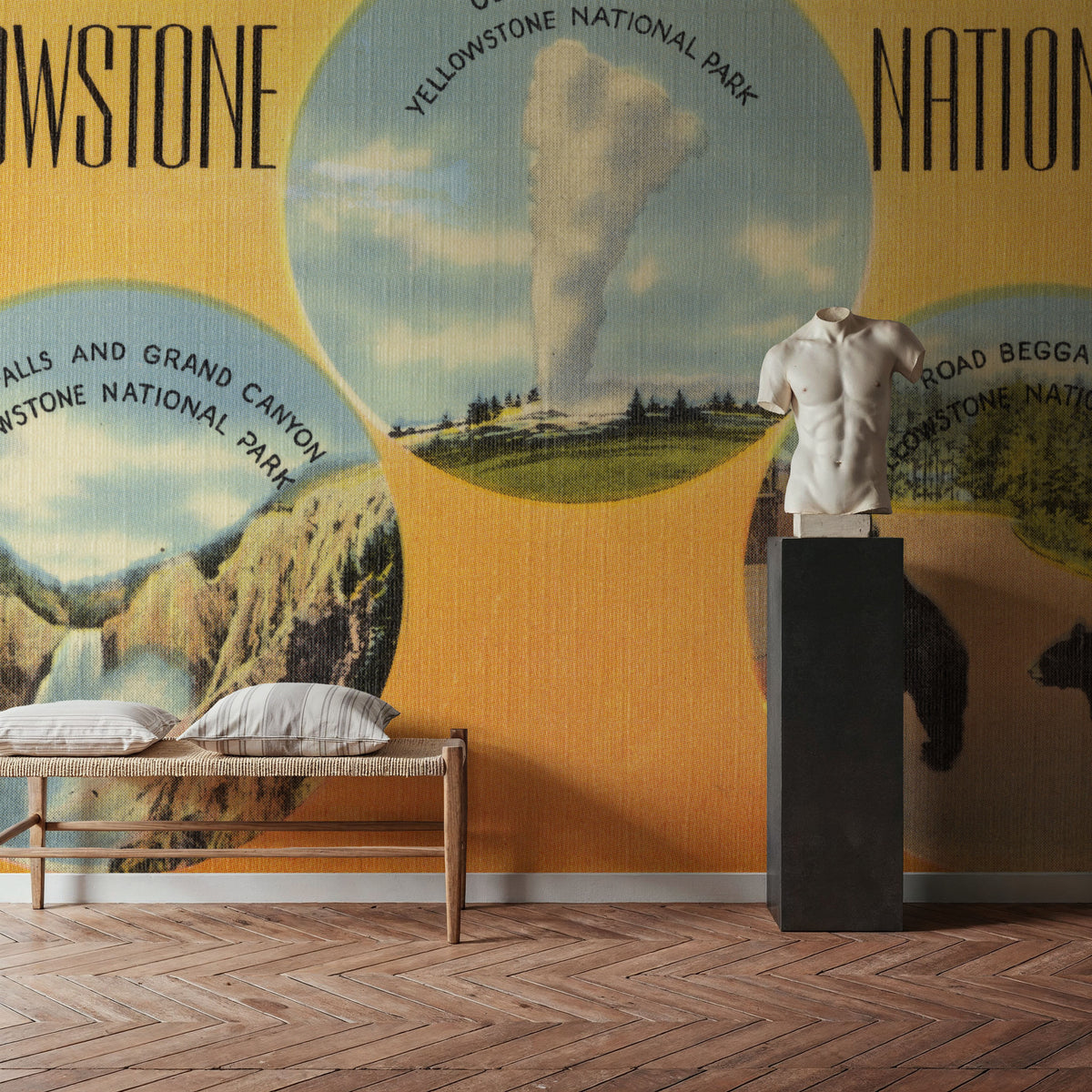 Greetings From Yellowstone Mural Wallpaper - room preview 06