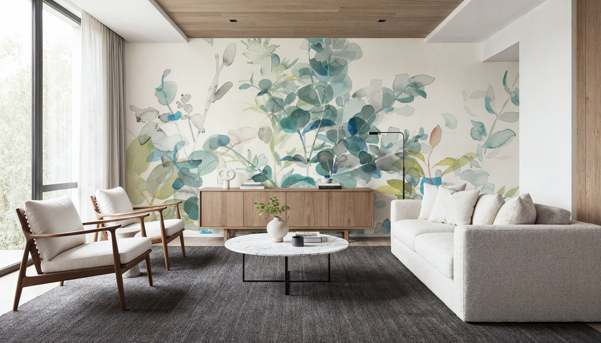 Eucalyptus I Mural Wallpaper - Light Tone - room preview 06