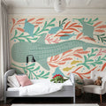 Whale Shark Alert Mural Wallpaper - room preview 06