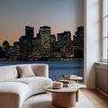 Twilight Harbor Bridge Mural Wallpaper - room preview 06