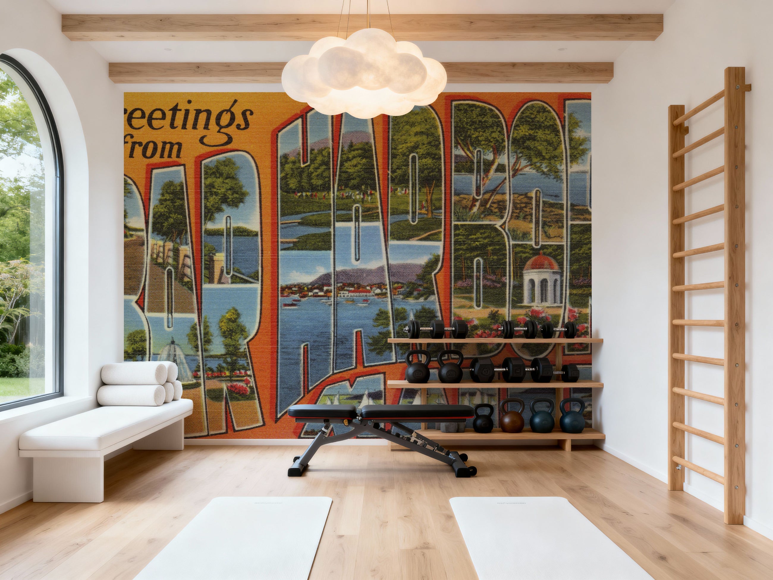 Greetings From Bar Harbor Mural Wallpaper