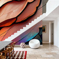 Peach Organic Fields Mural Wallpaper - room preview 06